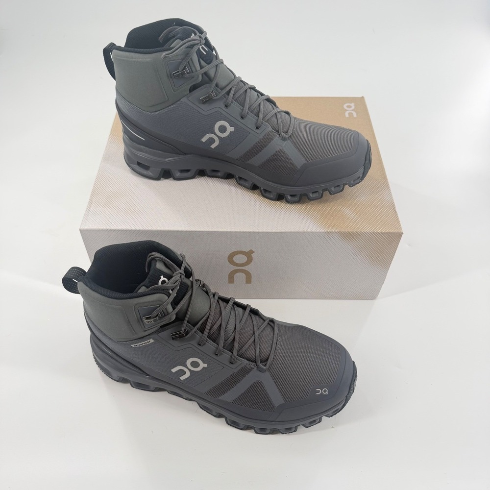 On Cloud Cloudrock Rock WaterproofMen's 10 Trail Hiking Shoes 'Rock/ Eclipse'